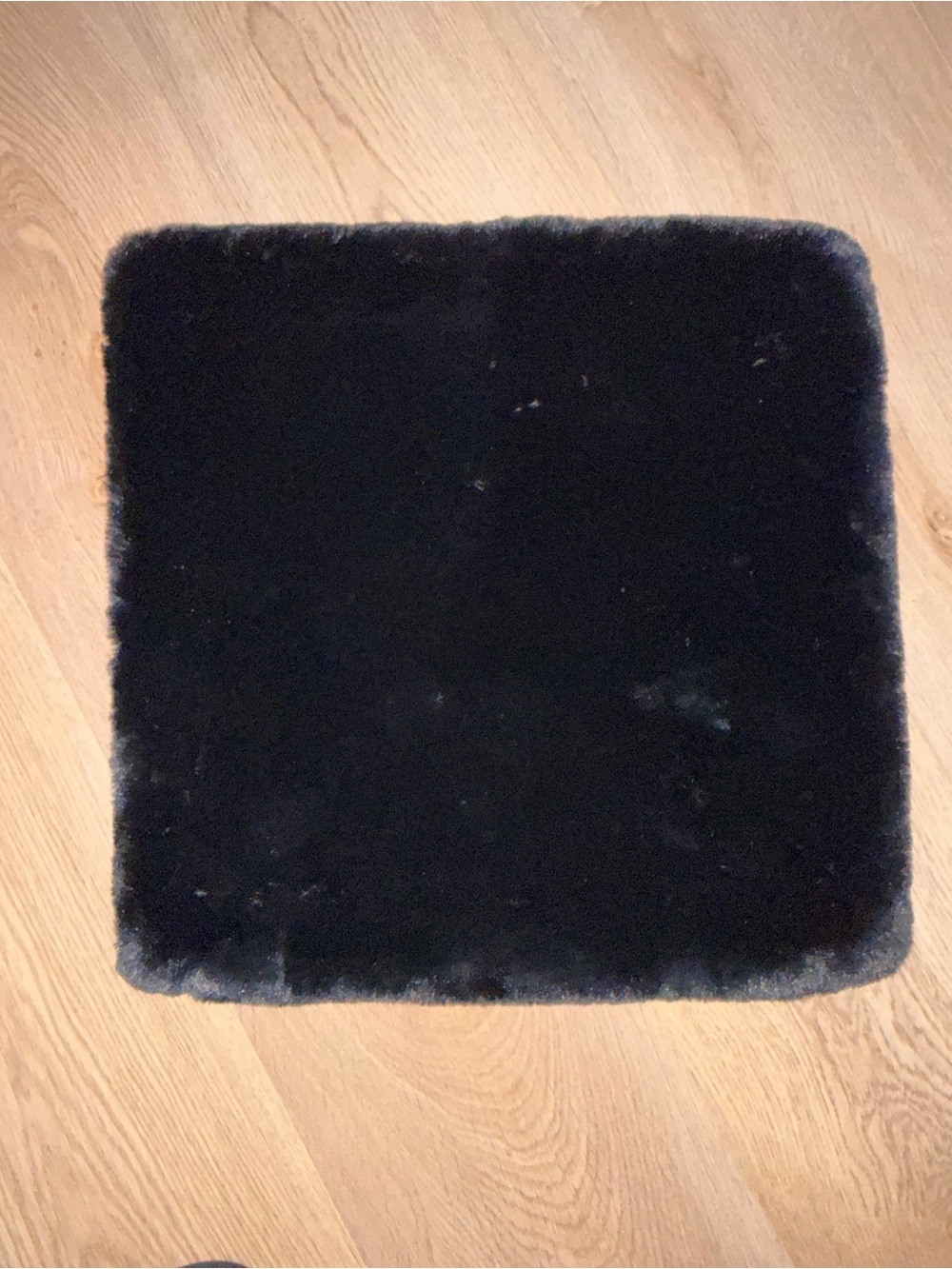 Indigo ‘Oui’ Black Faux Fur Pillow Cover